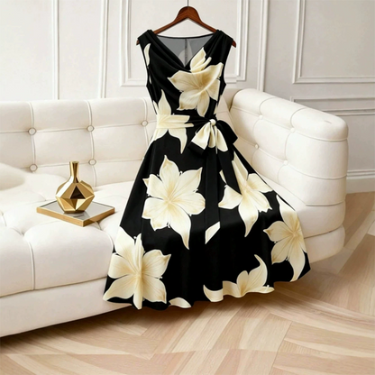 🌸✨ ¡OFERTA 50% OFF! Vestido Floral Corte en A – Elegancia y Comodidad para Cualquier Ocasión