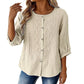 🌸🔥 ¡OFERTA RELÁMPAGO 50% OFF! Blusa Bordada de Algodón y Lino – Elegancia Natural y Frescura Total