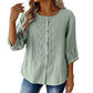 🌸🔥 ¡OFERTA RELÁMPAGO 50% OFF! Blusa Bordada de Algodón y Lino – Elegancia Natural y Frescura Total