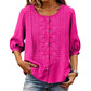 🌸🔥 ¡OFERTA RELÁMPAGO 50% OFF! Blusa Bordada de Algodón y Lino – Elegancia Natural y Frescura Total
