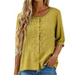🌸🔥 ¡OFERTA RELÁMPAGO 50% OFF! Blusa Bordada de Algodón y Lino – Elegancia Natural y Frescura Total