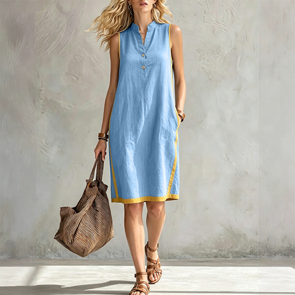 🌞💃 ¡50% OFF! Vestido de Verano Escote en V – Fresco, Ligero y Elegante