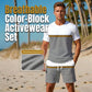 🔥💥 ¡50% DE DESCUENTO! Conjunto Deportivo Transpirable de Bloques de Color – ¡Compra Más y Ahorra Más!