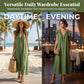 👗✨ ¡OFERTA 50% OFF! Vestido Maxi Boho para Mujer con Escote en V y Volantes – Ligero, Fresco y Elegante para Verano 💚