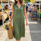 👗✨ ¡OFERTA 50% OFF! Vestido Maxi Boho para Mujer con Escote en V y Volantes – Ligero, Fresco y Elegante para Verano 💚