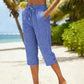 🌿✨ ¡OFERTA RELÁMPAGO 50% OFF! Pantalones Capri a Cuadros – Estilo Retro y Frescura para el Verano