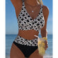 🌊👙 ¡OFERTA 50% OFF! Bikini de Dos Piezas con Estampado Geométrico – Estilo y Confianza en la Playa ☀️
