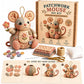 🧵🐭 ¡OFERTA 50% OFF! Kit de Costura DIY Ratón Patchwork – Creativo y Relajante ✨