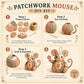 🧵🐭 ¡OFERTA 50% OFF! Kit de Costura DIY Ratón Patchwork – Creativo y Relajante ✨