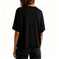 Camiseta cómoda de cuello redondo para mujer
