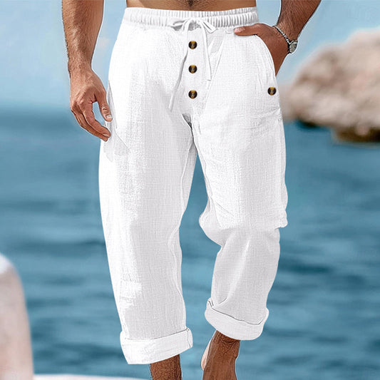 ☀️👖 ¡OFERTA 50% OFF! Pantalones de Lino Hombre – Frescura y Comodidad Total