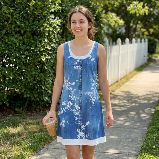 👗✨ ¡OFERTA 50% OFF! Vestido 2 Piezas Estilo Vaquero – Moda Mujer Verano