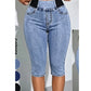 👖✨ ¡OFERTA 50% OFF! Pantalones Capri Vaqueros de Cintura Alta – Efecto Adelgazante y Comodidad Total