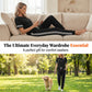 Ensemble deux pièces décontracté pour femme avec des rayures sur les côtés