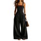 Women Summer Loose Denim Jumpsuit with Pockets