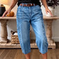⏰🔥 ¡50% OFF por Tiempo Limitado! 👖 Pantalones Vaqueros Cortos para Mujer – Corte Barril Cómodo y Estilo Casual ✨