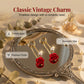 📢📢40% OFF !! ⏰French Vintage Red Rose Dangle Earrings