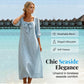👗💙 ¡OFERTA 50% OFF! Vestido Midi Azul Cielo para Mujer – Elegante, Fresco y Perfecto para Verano ✨🌸