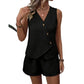 👗✨ ¡OFERTA 50% OFF! Conjunto de Verano para Mujer 2 Piezas – Chaleco Asimétrico + Shorts Cómodos y Elegantes 🌸☀️