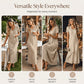 👗✨ ¡OFERTA 50% OFF! Vestido Maxi para Mujer de Manga Corta con Cuello en V – Elegante, Cómodo y Perfecto para Verano 🌸