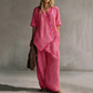 👗✨ ¡OFERTA 50% OFF! Conjunto de Mujer de 2 Piezas – Top Asimétrico + Pantalón de Pierna Ancha Elegante y Cómodo 💃