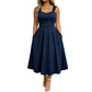 👗✨Vestido Elegante para Mujer con Cuello en V y Prácticos Bolsillos Laterales