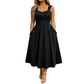 👗✨Vestido Elegante para Mujer con Cuello en V y Prácticos Bolsillos Laterales