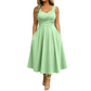 👗✨Vestido Elegante para Mujer con Cuello en V y Prácticos Bolsillos Laterales