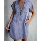 👗✨ ¡OFERTA 50% OFF! Vestido Vaquero para Mujer con Cremallera – Cómodo, Casual y Elegante para Todos los Días 💙