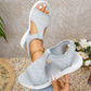 Sandalias casuales cómodas con puntera abierta para mujer