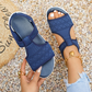 Sandalias casuales cómodas con puntera abierta para mujer