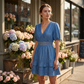 👗✨ ¡OFERTA 50% OFF! Vestido de Mujer con Escote en V y Volantes de Encaje – Elegante, Femenino y Sofisticado 🌸