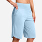 Shorts de Yoga de Cintura Alta con Bolsillos para Mujer