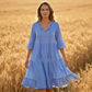 👗✨ ¡OFERTA 50% OFF! Vestido de Corte A con Volantes y Borlas para Mujer – Ligero, Fresco y Elegante para Días Soleados 🌸☀️