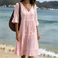 👗✨ ¡OFERTA 50% OFF! Vestido de Corte A con Volantes y Borlas para Mujer – Ligero, Fresco y Elegante para Días Soleados 🌸☀️