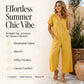 🌿50% Off on the Last Day-Women's Casual Short Sleeve Wide-Leg Jumpsuit
