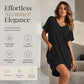 Vestido Camiseta de Talla Grande para Mujer con Cuello en V