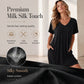 Vestido Camiseta de Talla Grande para Mujer con Cuello en V