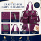 ⏰🔥 ¡OFERTA 50% OFF! 👜✨ Bolso Tote Impermeable para Mujer – Gran Capacidad, Diseño Elegante y 3 Formas de Llevar para Cada Ocasión 💖🌸