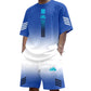 🔥⏳ ¡OFERTA 50% OFF! Conjunto Deportivo Hombre de 2 Piezas – Camiseta y Shorts Degradados Frescos, Cómodos y con Estilo Urbano ✨👕
