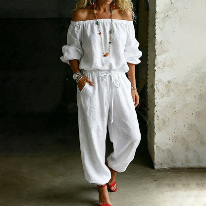 🌸✨ ¡OFERTA 50% OFF! Mono de Mujer con Hombros Descubiertos – Elegante, Fresco y Favorecedor para un Look de Verano Sofisticado 💃