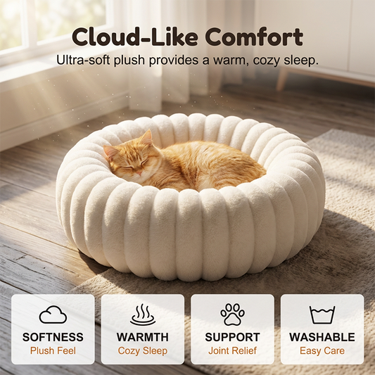 🐶🔥 ¡OFERTA 50% OFF! Cama de Peluche Suave para Mascotas – Cálida, Cómoda y Antiestrés para un Descanso Reparador 🐾✨