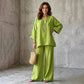 🌿✨ ¡OFERTA 50% OFF! Conjunto Casual de Dos Piezas para Mujer en Mezcla de Lino – Fresco, Cómodo y Elegante para Verano ☀️💚