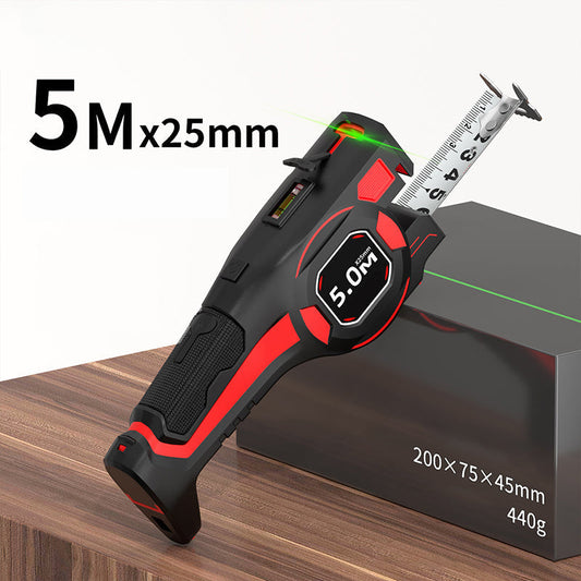 ⏰🔥 ¡OFERTA 50% OFF! 📏✨ Cinta Métrica Láser 2 en 1 Profesional – Medición Precisa, Guía Láser Verde y Nivel Incorporado para DIY 🛠️