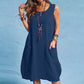 🌿Cotton And Linen Sleeveless Loose Dress with Pockets