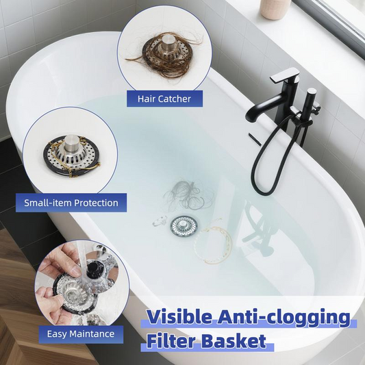 ⏰🔥 ¡OFERTA 50% OFF! 🍽️✨ Colador con Tapador de Desagüe para Fregadero – Evita Atascos, Filtra Residuos y Mantén tu Cocina Más Limpia 🧽💧