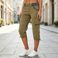 👖🔥 ¡OFERTA 50% OFF! Pantalones Capri Cargo de Cintura Alta para Mujer – Cómodos, Elegantes y Perfectos para un Look Casual ✨