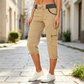 👖🔥 ¡OFERTA 50% OFF! Pantalones Capri Cargo de Cintura Alta para Mujer – Cómodos, Elegantes y Perfectos para un Look Casual ✨