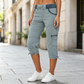 👖🔥 ¡OFERTA 50% OFF! Pantalones Capri Cargo de Cintura Alta para Mujer – Cómodos, Elegantes y Perfectos para un Look Casual ✨