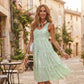⏰🔥 ¡OFERTA 50% OFF! 👗✨ Vestido Midi sin Mangas para Mujer con Cuello Redondo y Volantes – Elegancia Cómoda para Cada Ocasión 🌸💖